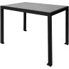 BFM Seating Surf 32" X 48" Black Aluminum Bolt-Down Pietro Top Bar Height Table