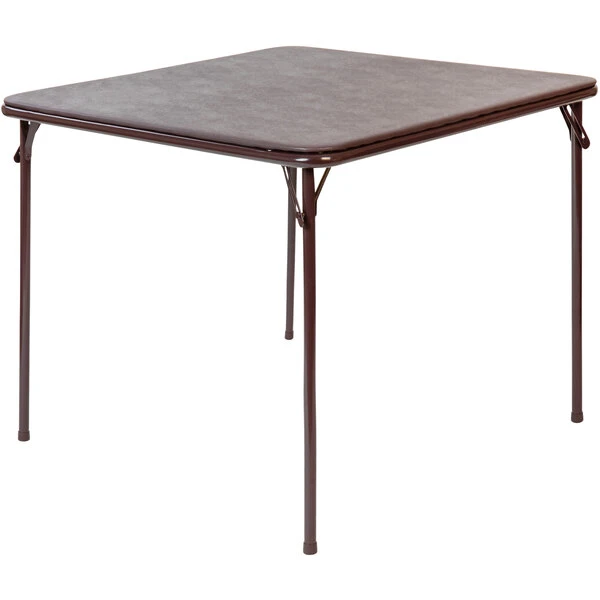 Flash Furniture 33 1/2" Square Brown Folding Card Table 1 Flash Furniture 33 1/2" Square Brown Folding Card Table