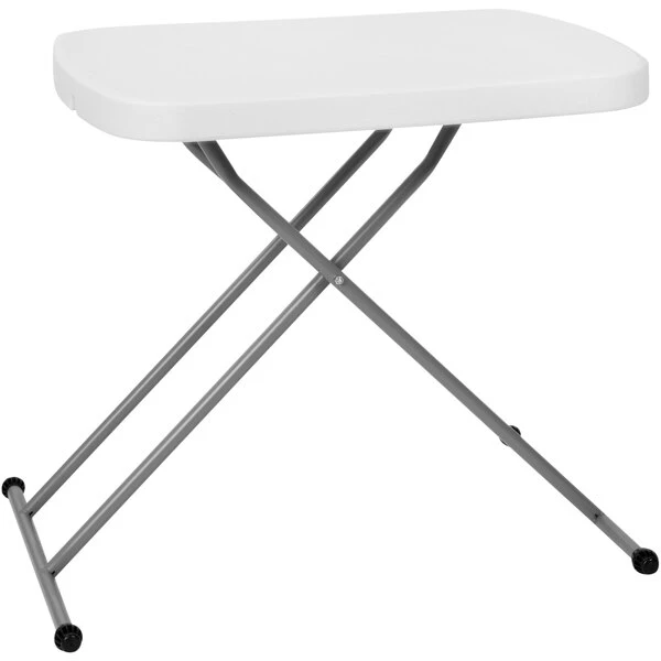 Flash Furniture 25 1/4" X 17 3/4" Rectangular Height Adjustable Granite White Plastic Folding Table 1 Flash Furniture 25 1/4" X 17 3/4" Rectangular Height Adjustable Granite White Plastic Folding Table
