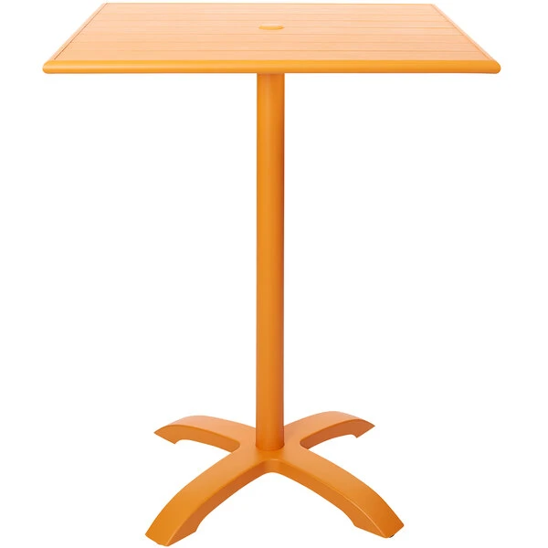 BFM Seating Bali-Beachcomber 32" Square Citrus Powder Coated Aluminum Bar Height Outdoor / Indoor Table 1 BFM Seating Bali-Beachcomber 32" Square Citrus Powder Coated Aluminum Bar Height Outdoor / Indoor Table
