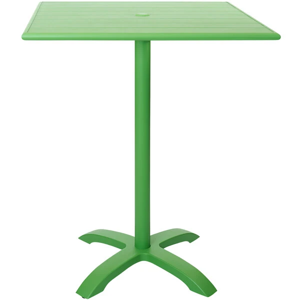 BFM Seating Beachcomber-Bali 36" Square Lime Powder Coated Aluminum Bar Height Outdoor / Indoor Table 1 BFM Seating Beachcomber-Bali 36" Square Lime Powder Coated Aluminum Bar Height Outdoor / Indoor Table