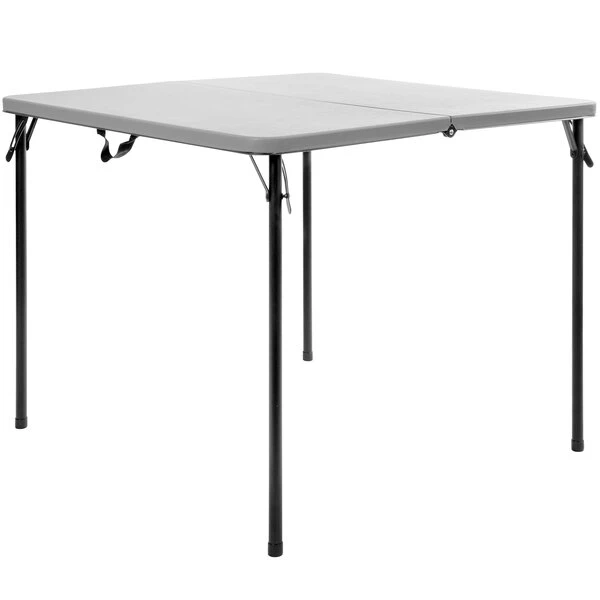 Flash Furniture DAD-LF-86-GY-GG 34" Square Gray Commercial Duty Plastic Bi-Fold Folding Table 1 Flash Furniture DAD-LF-86-GY-GG 34" Square Gray Commercial Duty Plastic Bi-Fold Folding Table