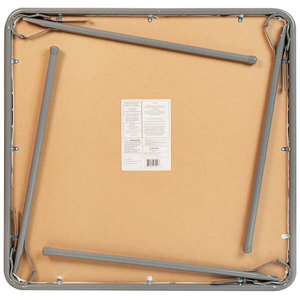 Flash Furniture 33 1/2" Square Gray Folding Card Table 2 Flash Furniture 33 1/2" Square Gray Folding Card Table - Image 2