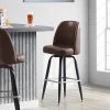 Lancaster Table & Seating Dark Brown Barstool With 18.5" Wide Bucket Seat