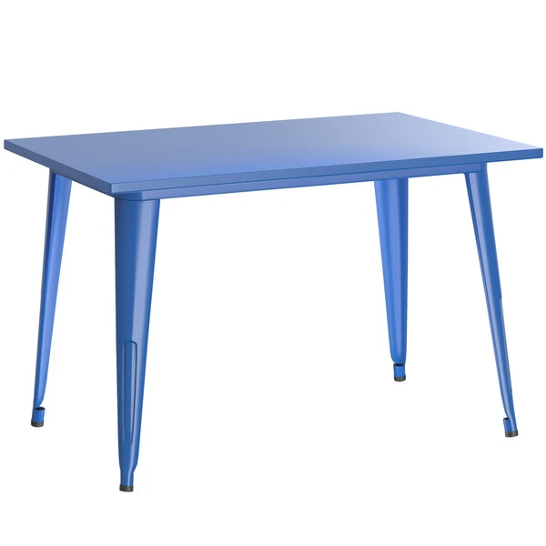 LT&S Alloy Series Lancaster Table & Seating Alloy Series 48" X 30" Blue Dining Height Outdoor Table With 4 Arm Chairs 3 LT&S Alloy Series Lancaster Table & Seating Alloy Series 48" X 30" Blue Dining Height Outdoor Table With 4 Arm Chairs - Image 3