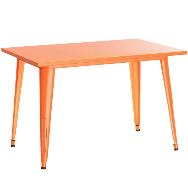 LT&S Alloy Series Lancaster Table & Seating Alloy Series 48" X 30" Orange Dining Height Outdoor Table With 4 Arm Chairs 3 LT&S Alloy Series Lancaster Table & Seating Alloy Series 48" X 30" Orange Dining Height Outdoor Table With 4 Arm Chairs - Image 3
