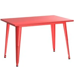 LT&S Alloy Series Lancaster Table & Seating Alloy Series 48" X 30" Red Dining Height Outdoor Table With 4 Arm Chairs -Zown Shop 2253714