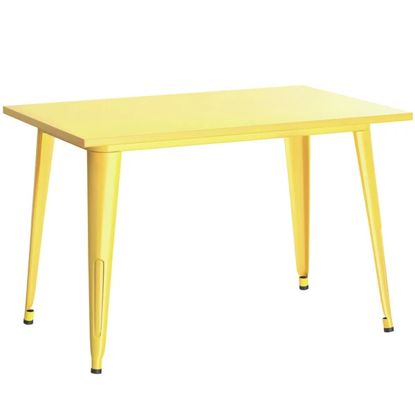 LT&S Alloy Series Lancaster Table & Seating Alloy Series 48" X 30" Yellow Dining Height Outdoor Table With 4 Arm Chairs 3 LT&S Alloy Series Lancaster Table & Seating Alloy Series 48" X 30" Yellow Dining Height Outdoor Table With 4 Arm Chairs - Image 3