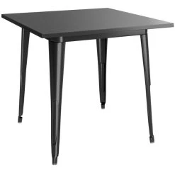 LT&S Alloy Series Lancaster Table & Seating Alloy Series 32" X 32" Black Dining Height Outdoor Table With 4 Arm Chairs -Zown Shop 2253726