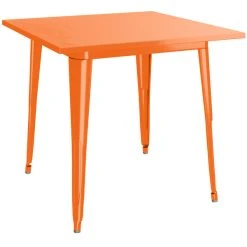 LT&S Alloy Series Lancaster Table & Seating Alloy Series 32" X 32" Orange Dining Height Outdoor Table With 4 Arm Chairs -Zown Shop 2253734