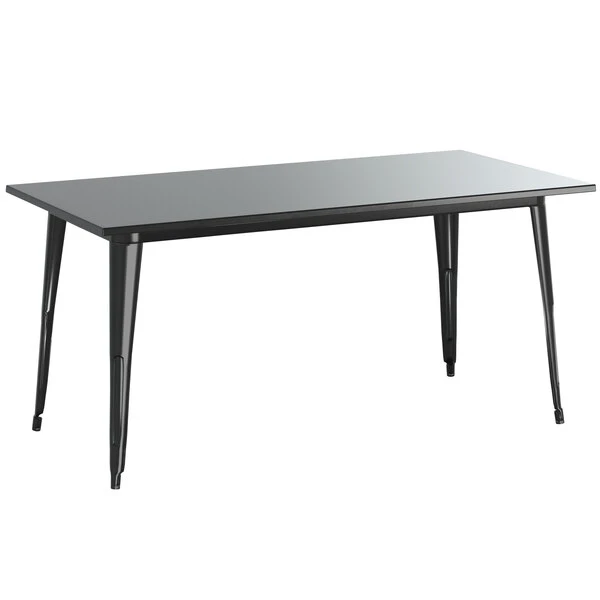 LT&S Alloy Series Lancaster Table & Seating Alloy Series 63" X 32" Black Dining Height Outdoor Table With 6 Arm Chairs 3 LT&S Alloy Series Lancaster Table & Seating Alloy Series 63" X 32" Black Dining Height Outdoor Table With 6 Arm Chairs - Image 3