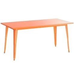 LT&S Alloy Series Lancaster Table & Seating Alloy Series 63" X 32" Orange Dining Height Outdoor Table With 6 Arm Chairs 7 LT&S Alloy Series Lancaster Table & Seating Alloy Series 63" X 32" Orange Dining Height Outdoor Table With 6 Arm Chairs -Zown Shop 2253756