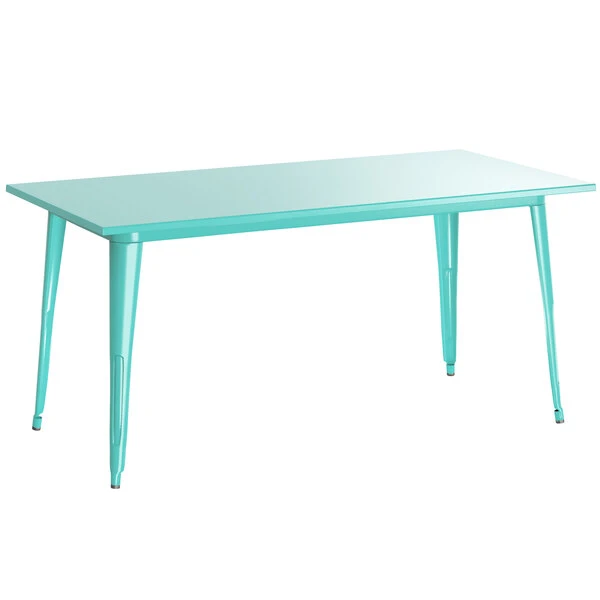 LT&S Alloy Series Lancaster Table & Seating Alloy Series 63" X 32" Seafoam Dining Height Outdoor Table With 6 Arm Chairs 3 LT&S Alloy Series Lancaster Table & Seating Alloy Series 63" X 32" Seafoam Dining Height Outdoor Table With 6 Arm Chairs - Image 3