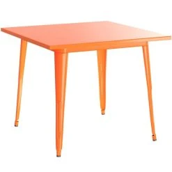 LT&S Alloy Series Lancaster Table & Seating Alloy Series 36" X 36" Orange Dining Height Outdoor Table With 4 Arm Chairs -Zown Shop 2253778