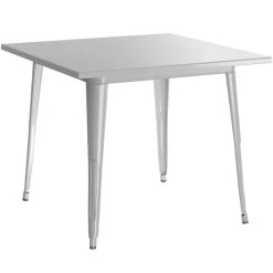 LT&S Alloy Series Lancaster Table & Seating Alloy Series 36" X 36" Silver Dining Height Outdoor Table With 4 Arm Chairs -Zown Shop 2253784