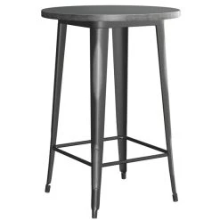 LT&S Alloy Series Lancaster Table & Seating Alloy Series 30" Round Distressed Black Outdoor Bar Height Table With 4 Metal Cafe Bar Stools 7 LT&S Alloy Series Lancaster Table & Seating Alloy Series 30" Round Distressed Black Outdoor Bar Height Table With 4 Metal Cafe Bar Stools -Zown Shop 2253811