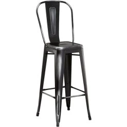LT&S Alloy Series Lancaster Table & Seating Alloy Series 30" Round Distressed Black Outdoor Bar Height Table With 4 Metal Cafe Bar Stools 8 LT&S Alloy Series Lancaster Table & Seating Alloy Series 30" Round Distressed Black Outdoor Bar Height Table With 4 Metal Cafe Bar Stools -Zown Shop 2253812