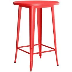LT&S Alloy Series Lancaster Table & Seating Alloy Series 30" Round Red Outdoor Bar Height Table With 4 Metal Cafe Bar Stools 8 LT&S Alloy Series Lancaster Table & Seating Alloy Series 30" Round Red Outdoor Bar Height Table With 4 Metal Cafe Bar Stools -Zown Shop 2253823
