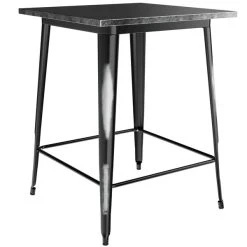 LT&S Alloy Series Lancaster Table & Seating Alloy Series 32" X 32" Distressed Black Outdoor Bar Height Table With 4 Metal Cafe Bar Stools 7 LT&S Alloy Series Lancaster Table & Seating Alloy Series 32" X 32" Distressed Black Outdoor Bar Height Table With 4 Metal Cafe Bar Stools -Zown Shop 2253833