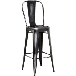 LT&S Alloy Series Lancaster Table & Seating Alloy Series 32" X 32" Distressed Black Outdoor Bar Height Table With 4 Metal Cafe Bar Stools 8 LT&S Alloy Series Lancaster Table & Seating Alloy Series 32" X 32" Distressed Black Outdoor Bar Height Table With 4 Metal Cafe Bar Stools -Zown Shop 2253834