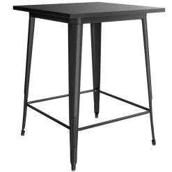 LT&S Alloy Series Lancaster Table & Seating Alloy Series 32" X 32" Black Outdoor Bar Height Table With 4 Metal Cafe Bar Stools 7 LT&S Alloy Series Lancaster Table & Seating Alloy Series 32" X 32" Black Outdoor Bar Height Table With 4 Metal Cafe Bar Stools -Zown Shop 2253835
