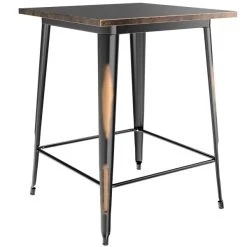 LT&S Alloy Series Lancaster Table & Seating Alloy Series 32" X 32" Distressed Copper Outdoor Bar Height Table With 4 Metal Cafe Bar Stools 7 LT&S Alloy Series Lancaster Table & Seating Alloy Series 32" X 32" Distressed Copper Outdoor Bar Height Table With 4 Metal Cafe Bar Stools -Zown Shop 2253839