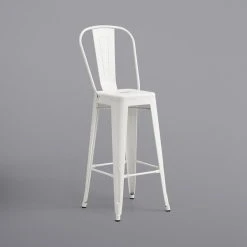 LT&S Alloy Series Lancaster Table & Seating Alloy Series 32" X 32" White Outdoor Bar Height Table With 4 Metal Cafe Bar Stools 8 LT&S Alloy Series Lancaster Table & Seating Alloy Series 32" X 32" White Outdoor Bar Height Table With 4 Metal Cafe Bar Stools -Zown Shop 2253852