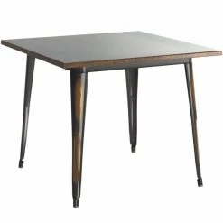 LT&S Alloy Series Lancaster Table & Seating Alloy Series 24" X 24" Square Distressed Copper Dining Height Outdoor Table With 2 Industrial Cafe Chairs 7 LT&S Alloy Series Lancaster Table & Seating Alloy Series 24" X 24" Square Distressed Copper Dining Height Outdoor Table With 2 Industrial Cafe Chairs -Zown Shop 2253862