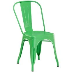 LT&S Alloy Series Lancaster Table & Seating Alloy Series 48" X 30" Green Dining Height Outdoor Table With 4 Industrial Cafe Chairs -Zown Shop 2253896