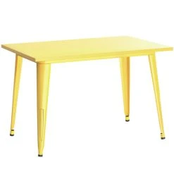 LT&S Alloy Series Lancaster Table & Seating Alloy Series 48" X 30" Yellow Dining Height Outdoor Table With 4 Industrial Cafe Chairs -Zown Shop 2253912