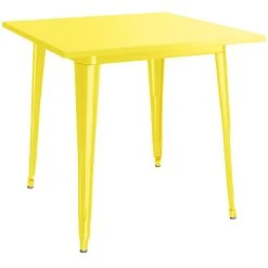 LT&S Alloy Series Lancaster Table & Seating Alloy Series 32" X 32" Yellow Dining Height Outdoor Table With 4 Industrial Cafe Chairs 7 LT&S Alloy Series Lancaster Table & Seating Alloy Series 32" X 32" Yellow Dining Height Outdoor Table With 4 Industrial Cafe Chairs -Zown Shop 2253957