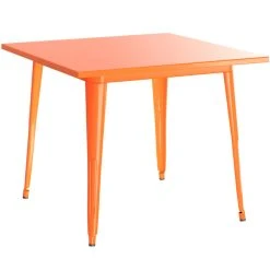 LT&S Alloy Series Lancaster Table & Seating Alloy Series 36" X 36" Orange Dining Height Outdoor Table With 4 Industrial Cafe Chairs 7 LT&S Alloy Series Lancaster Table & Seating Alloy Series 36" X 36" Orange Dining Height Outdoor Table With 4 Industrial Cafe Chairs -Zown Shop 2254006