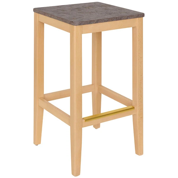 BFM Seating Stockton Natural Beechwood Square Backless Barstool With Relic Rustic Copper Seat 1 BFM Seating Stockton Natural Beechwood Square Backless Barstool With Relic Rustic Copper Seat