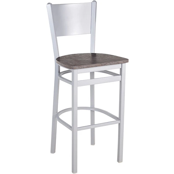 BFM Seating Axel Silver Mist Steel Solid Back Barstool With Relic Rustic Copper Melamine Seat 1 BFM Seating Axel Silver Mist Steel Solid Back Barstool With Relic Rustic Copper Melamine Seat