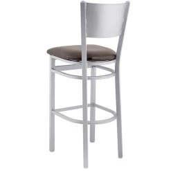 BFM Seating Axel Silver Mist Steel Bar Height Chair With Dark Brown Padded Vinyl Seat 5 BFM Seating Axel Silver Mist Steel Bar Height Chair With Dark Brown Padded Vinyl Seat -Zown Shop 2265469