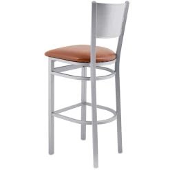BFM Seating Axel Silver Mist Steel Bar Height Chair With Light Brown Padded Vinyl Seat 5 BFM Seating Axel Silver Mist Steel Bar Height Chair With Light Brown Padded Vinyl Seat -Zown Shop 2265503