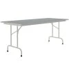 Correll 30" X 96" Gray Granite Thermal-Fused Laminate Top Folding Table With Gray Frame