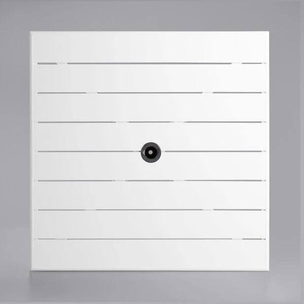 Lancaster Table & Seating 32" X 32" White Powder-Coated Aluminum Dining Height Outdoor Table With Umbrella Hole And 4 Arm Chairs 5 Lancaster Table & Seating 32" X 32" White Powder-Coated Aluminum Dining Height Outdoor Table With Umbrella Hole And 4 Arm Chairs - Image 5