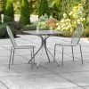 Lancaster Table & Seating Harbor Gray 30" Square Outdoor Standard Height Table With Modern Legs And 2 Side Chairs