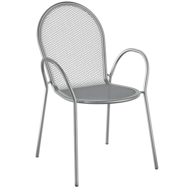 Lancaster Table & Seating Harbor Gray 30" Square Outdoor Standard Height Table With Ornate Legs And 2 Arm Chairs 3 Lancaster Table & Seating Harbor Gray 30" Square Outdoor Standard Height Table With Ornate Legs And 2 Arm Chairs - Image 3