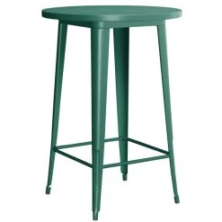 LT&S Alloy Series Lancaster Table & Seating Alloy Series 30" Round Emerald Outdoor Bar Height Table With 4 Metal Cafe Bar Stools -Zown Shop 2286582