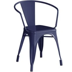 LT&S Alloy Series Lancaster Table & Seating Alloy Series 48" X 30" Navy Dining Height Outdoor Table With 4 Arm Chairs -Zown Shop 2287074