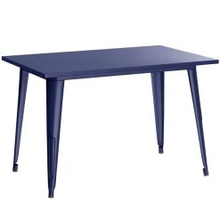 LT&S Alloy Series Lancaster Table & Seating Alloy Series 48" X 30" Navy Dining Height Outdoor Table With 4 Arm Chairs -Zown Shop 2287075