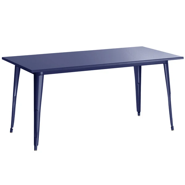 LT&S Alloy Series Lancaster Table & Seating Alloy Series 63" X 32" Navy Dining Height Outdoor Table With 6 Arm Chairs 3 LT&S Alloy Series Lancaster Table & Seating Alloy Series 63" X 32" Navy Dining Height Outdoor Table With 6 Arm Chairs - Image 3