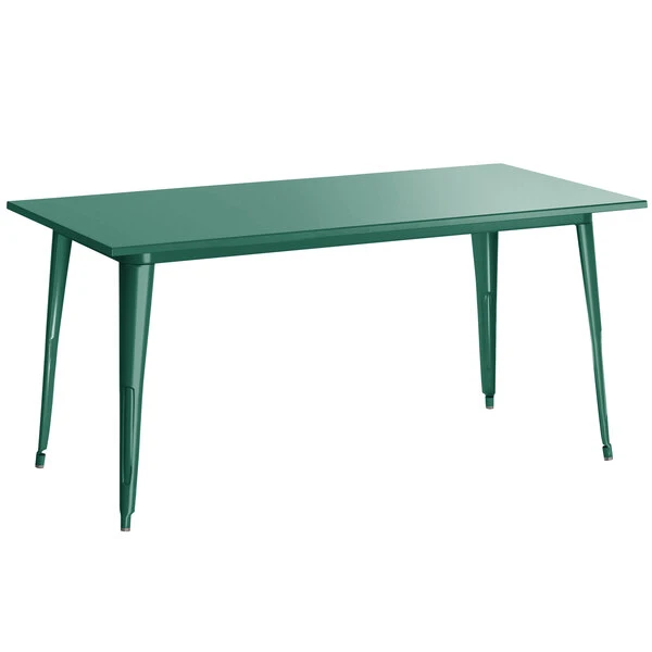 LT&S Alloy Series Lancaster Table & Seating Alloy Series 63" X 32" Emerald Dining Height Outdoor Table With 6 Industrial Cafe Chairs 3 LT&S Alloy Series Lancaster Table & Seating Alloy Series 63" X 32" Emerald Dining Height Outdoor Table With 6 Industrial Cafe Chairs - Image 3