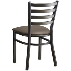 Lancaster Table & Seating Distressed Copper Finish Ladder Back Chair With 2 1/2" Taupe Vinyl Padded Seat 6 Lancaster Table & Seating Distressed Copper Finish Ladder Back Chair With 2 1/2" Taupe Vinyl Padded Seat -Zown Shop 2295472