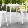 LT&S Alloy Series Lancaster Table & Seating Alloy Series 32" X 32" White Outdoor Bar Height Table