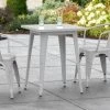 LT&S Alloy Series Lancaster Table & Seating Alloy Series 24" X 24" Silver Dining Height Outdoor Table