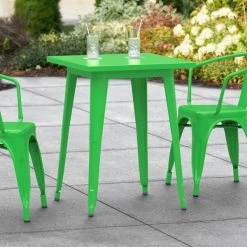 LT&S Alloy Series Lancaster Table & Seating Alloy Series 24" X 24" Green Dining Height Outdoor Table