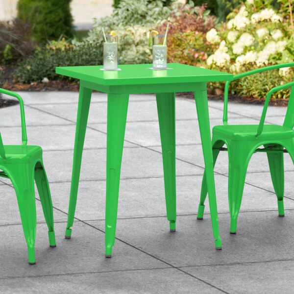 LT&S Alloy Series Lancaster Table & Seating Alloy Series 24" X 24" Green Dining Height Outdoor Table 1 LT&S Alloy Series Lancaster Table & Seating Alloy Series 24" X 24" Green Dining Height Outdoor Table